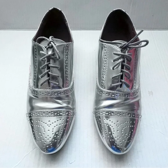 Crew Shoes Jcrew Womens Mirror Metallic Brogue Oxford